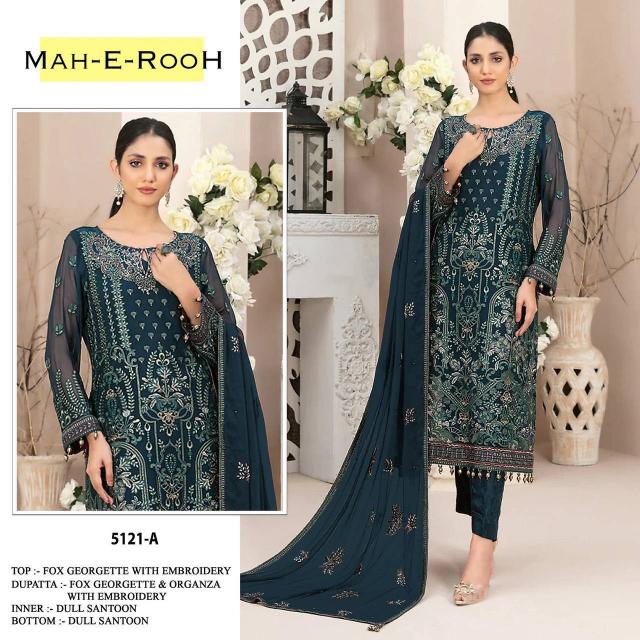 Mah E Rooh 5121 Georgette Salwar Kameez Wholesale Catalog