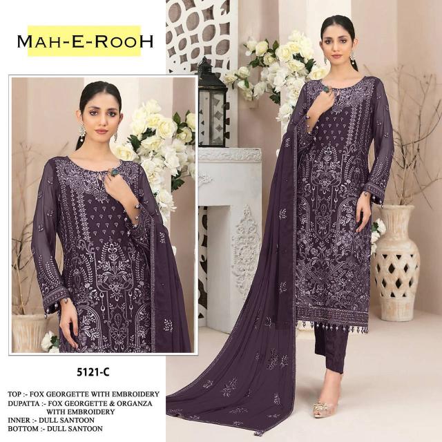 Mah E Rooh 5121 Georgette Salwar Kameez Wholesale Catalog