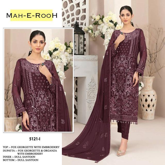 Mah E Rooh 5121 Georgette Salwar Kameez Wholesale Catalog