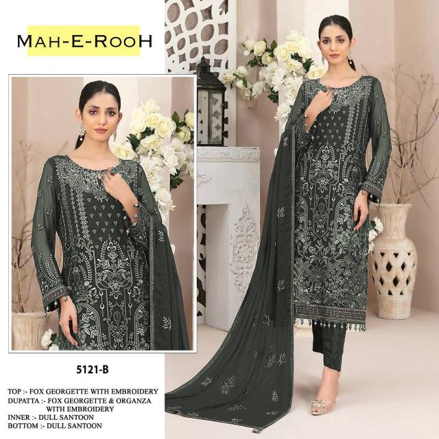 Mah E Rooh 5121 Georgette Salwar Kameez Wholesale Catalog