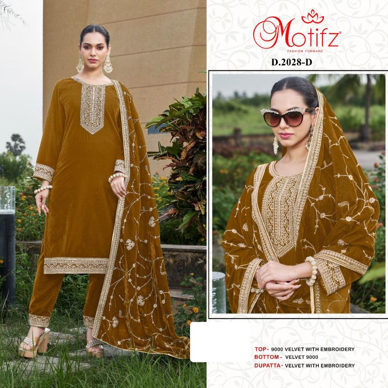 Motifz 2028 ABCD Embodry Pakistani Suit Wholesale catalog