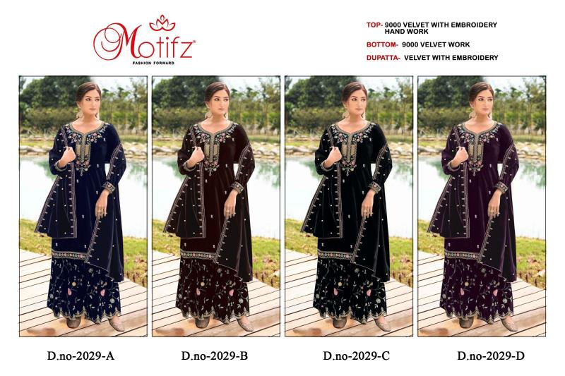 Motifz 2029 ABCD Embodry Pakistani Suit Wholesale catalog