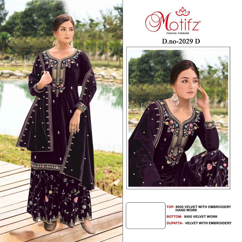 Motifz 2029 ABCD Embodry Pakistani Suit Wholesale catalog
