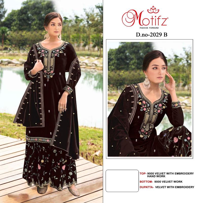 Motifz 2029 ABCD Embodry Pakistani Suit Wholesale catalog