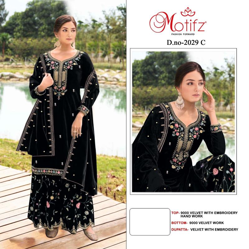 Motifz 2029 ABCD Embodry Pakistani Suit Wholesale catalog