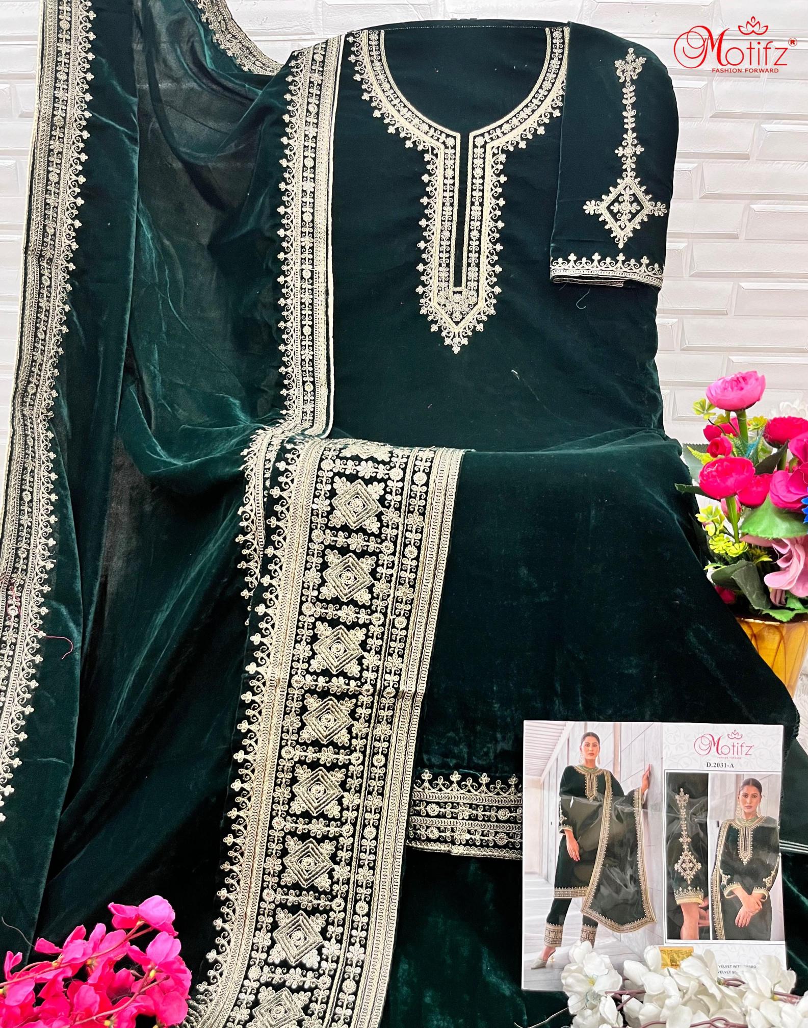 Motifz 2031 ABC Embodry Pakistani Suit Wholesale catalog