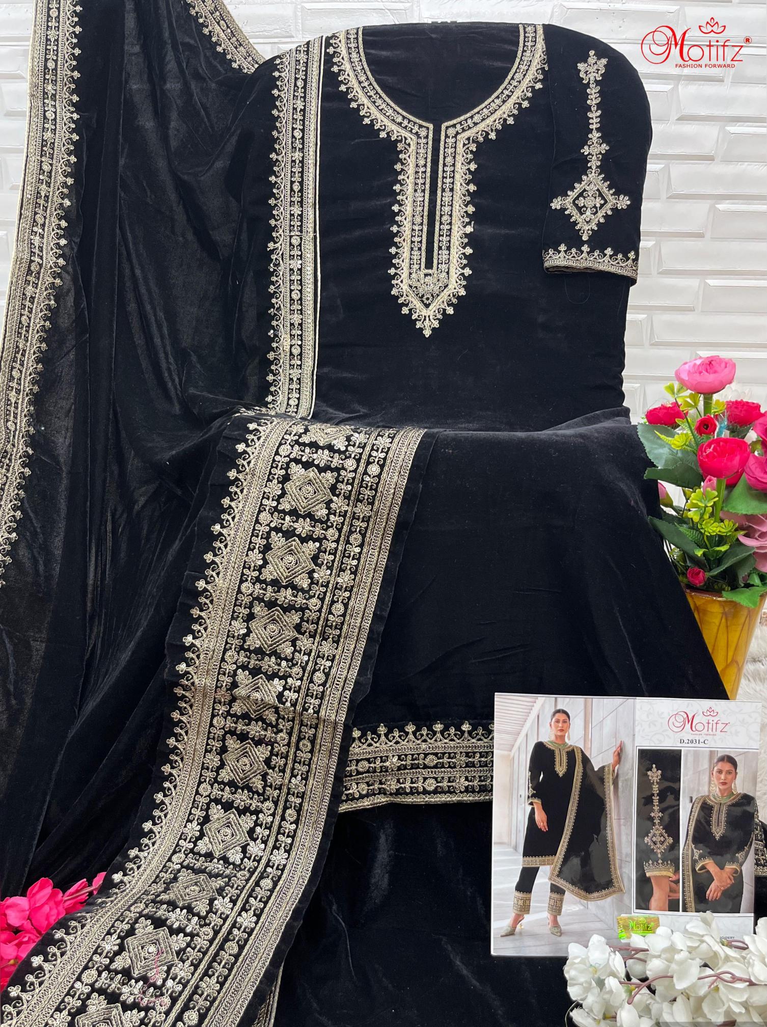 Motifz 2031 ABC Embodry Pakistani Suit Wholesale catalog