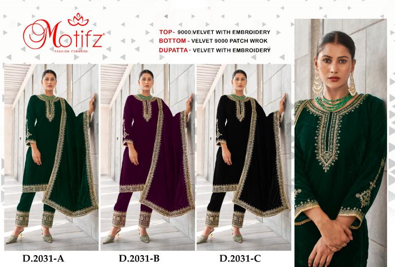 Motifz 2031 ABC Embodry Pakistani Suit Wholesale catalog