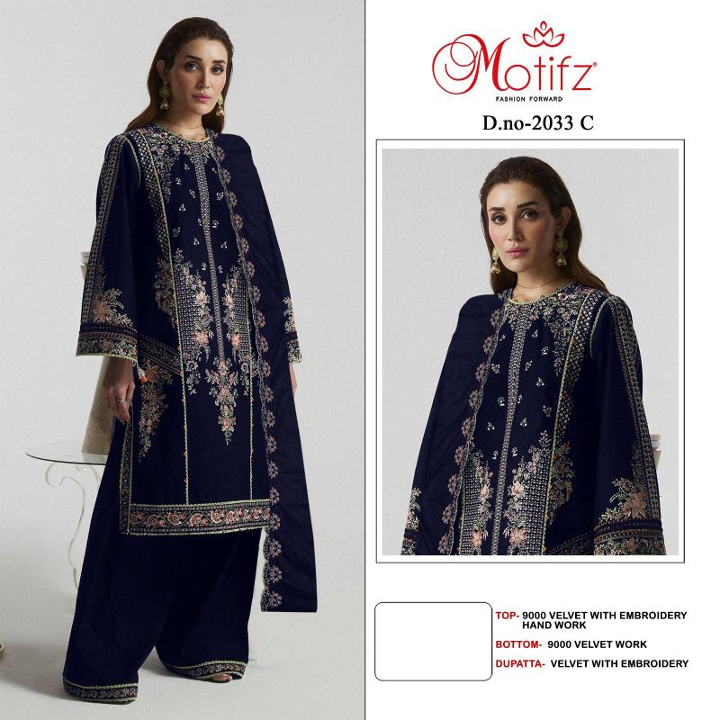 Motifz 2033 ABC Embodry Pakistani Suit Wholesale catalog