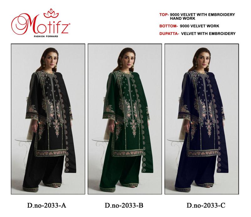 Motifz 2033 ABC Embodry Pakistani Suit Wholesale catalog