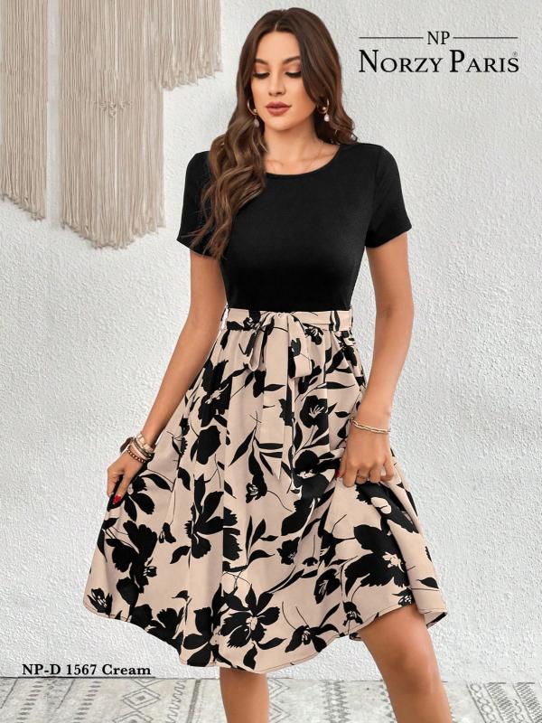 NORZY PARIS NP 1566 Orange, 1567 Chiku Western Dress Wholesale Catalog