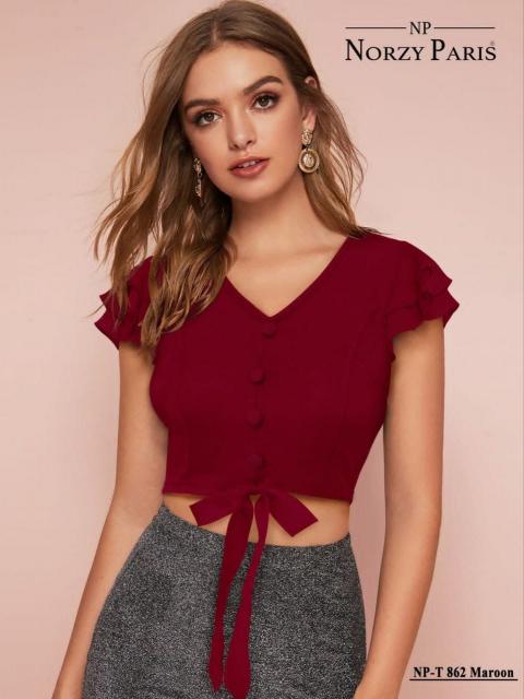 Norzy Paris NP T 861 Black, 862 Maroon & 869 Green Western Top Wholesale catalog