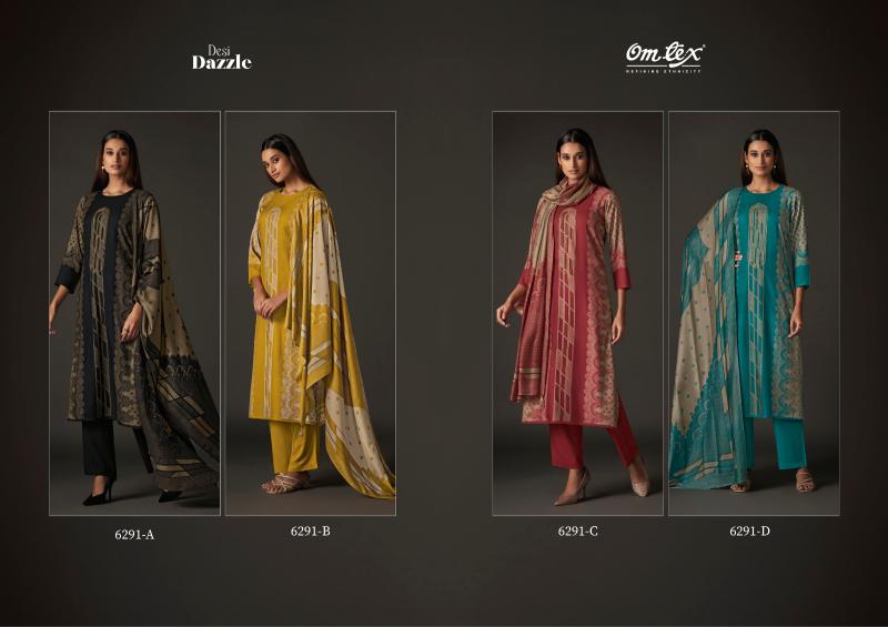 Omtex Desi Dazzle Pashmina Digital Printed Salwar Kameez Wholesale Catalog