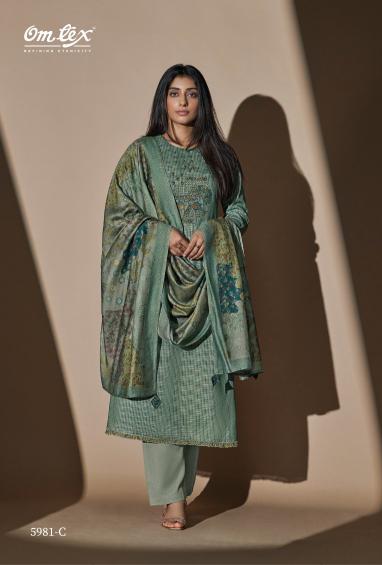 OMTEX Porcia Pashmina Salwar Kameez Wholesale Catalog