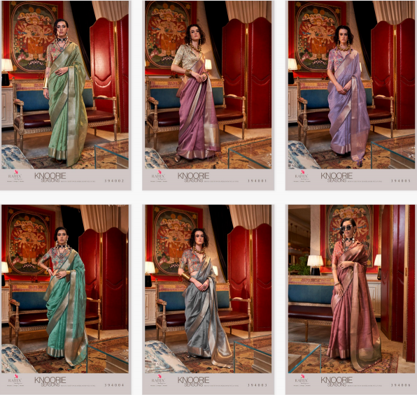 Rajtex Knoorie Seasons Handwoven Chiffon Sarees Wholesale Catalog