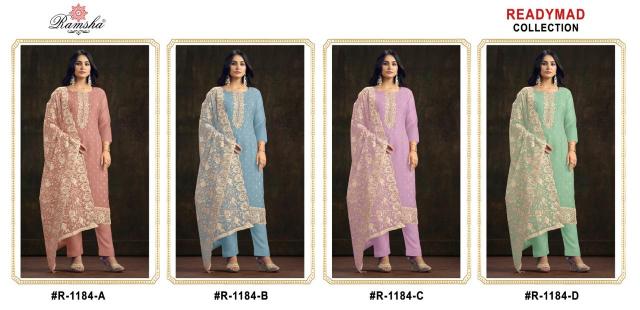 Ramsha R 1184 Nx Ready Made Pakistani Suits Wholesale Catalog