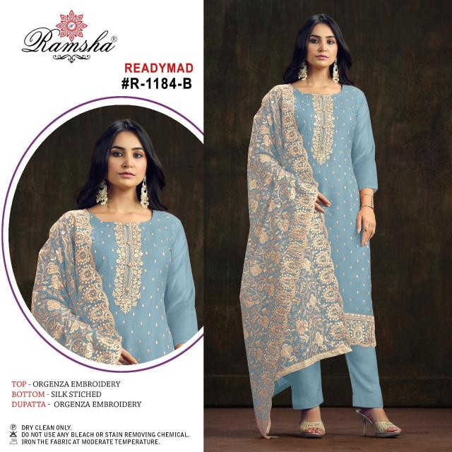 Ramsha R 1184 Nx Ready Made Pakistani Suits Wholesale Catalog