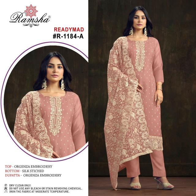 Ramsha R 1184 Nx Ready Made Pakistani Suits Wholesale Catalog