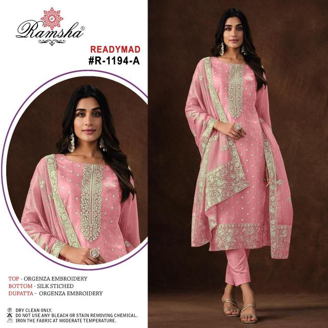Ramsha R 1194 Nx Ready Made Pakistani Suits Wholesale Catalog