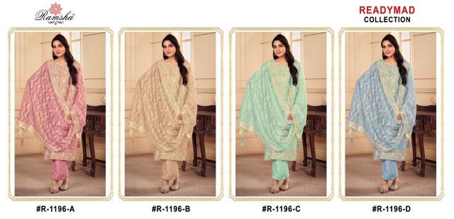 Ramsha R 1196 Nx Ready Made Pakistani Suits Wholesale Catalog