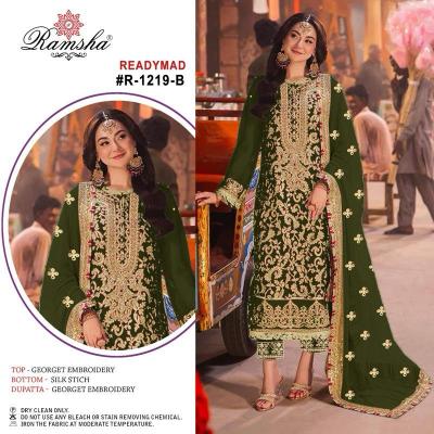 Ramsha R 1219 Nx Ready Made Pakistani Suits Wholesale Catalog