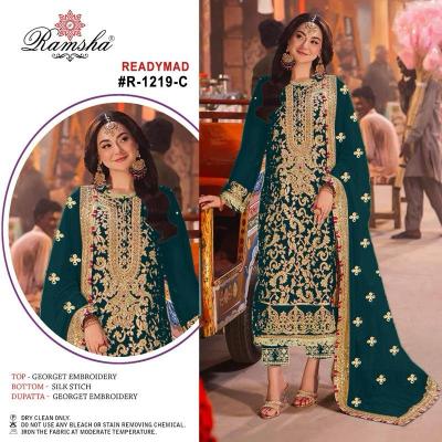 Ramsha R 1219 Nx Ready Made Pakistani Suits Wholesale Catalog