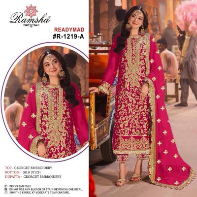 Ramsha R 1219 Nx Ready Made Pakistani Suits Wholesale Catalog