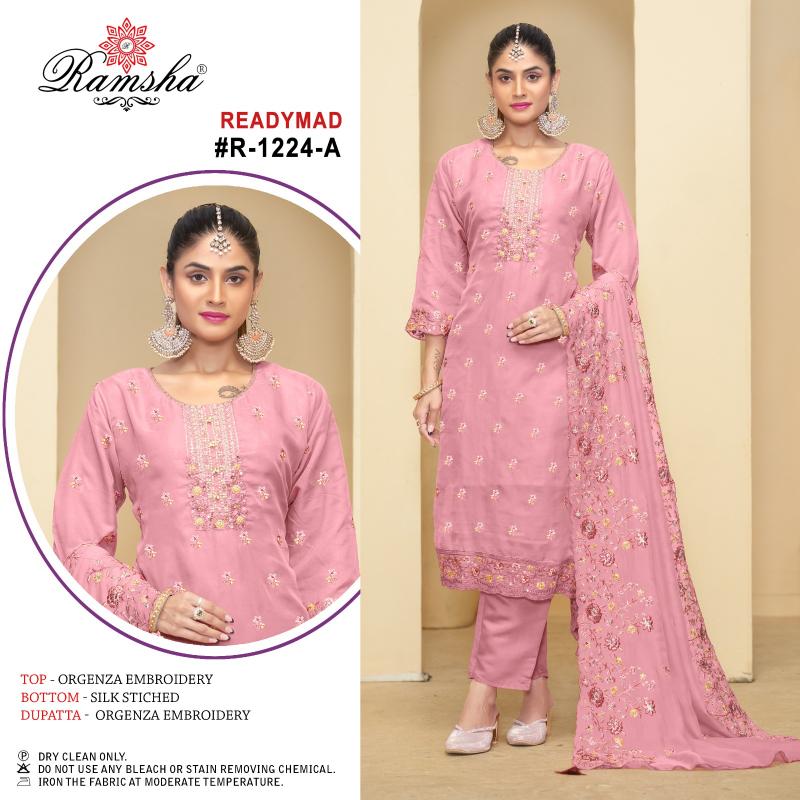 Ramsha R 1224 Nx Ready Made Pakistani Suits Wholesale Catalog