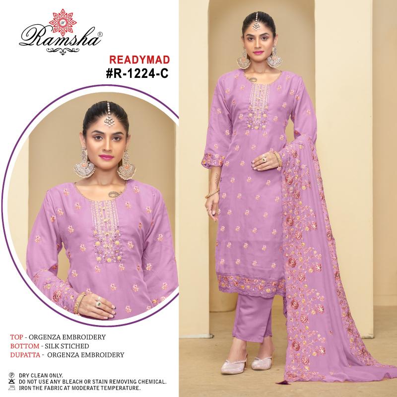 Ramsha R 1224 Nx Ready Made Pakistani Suits Wholesale Catalog