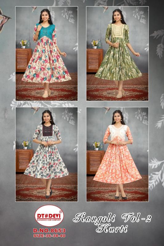 RANGOLI VOL 2 D.NO - 8653 Amberla Kurti in India Price
