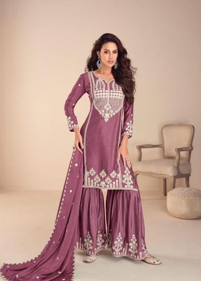 Rasalika Mehfil Chinon Silk Salwar Kameez Wholesale Catalog