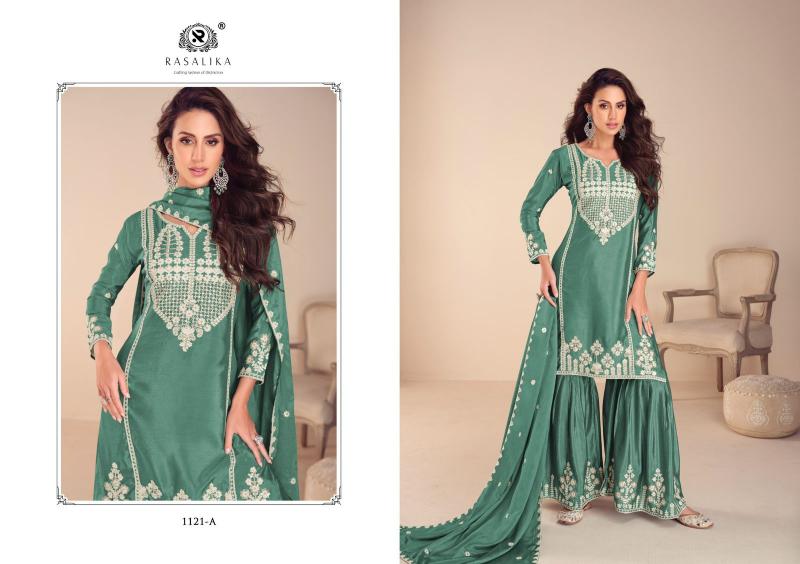Rasalika Mehfil Chinon Silk Salwar Kameez Wholesale Catalog