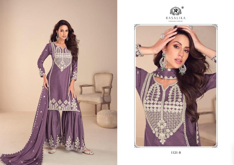 Rasalika Mehfil Chinon Silk Salwar Kameez Wholesale Catalog
