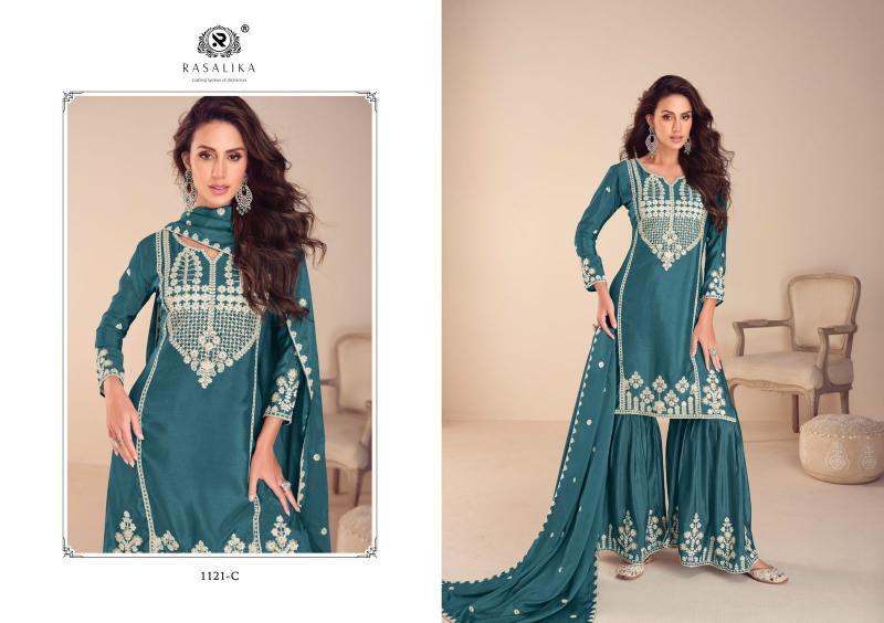 Rasalika Mehfil Chinon Silk Salwar Kameez Wholesale Catalog