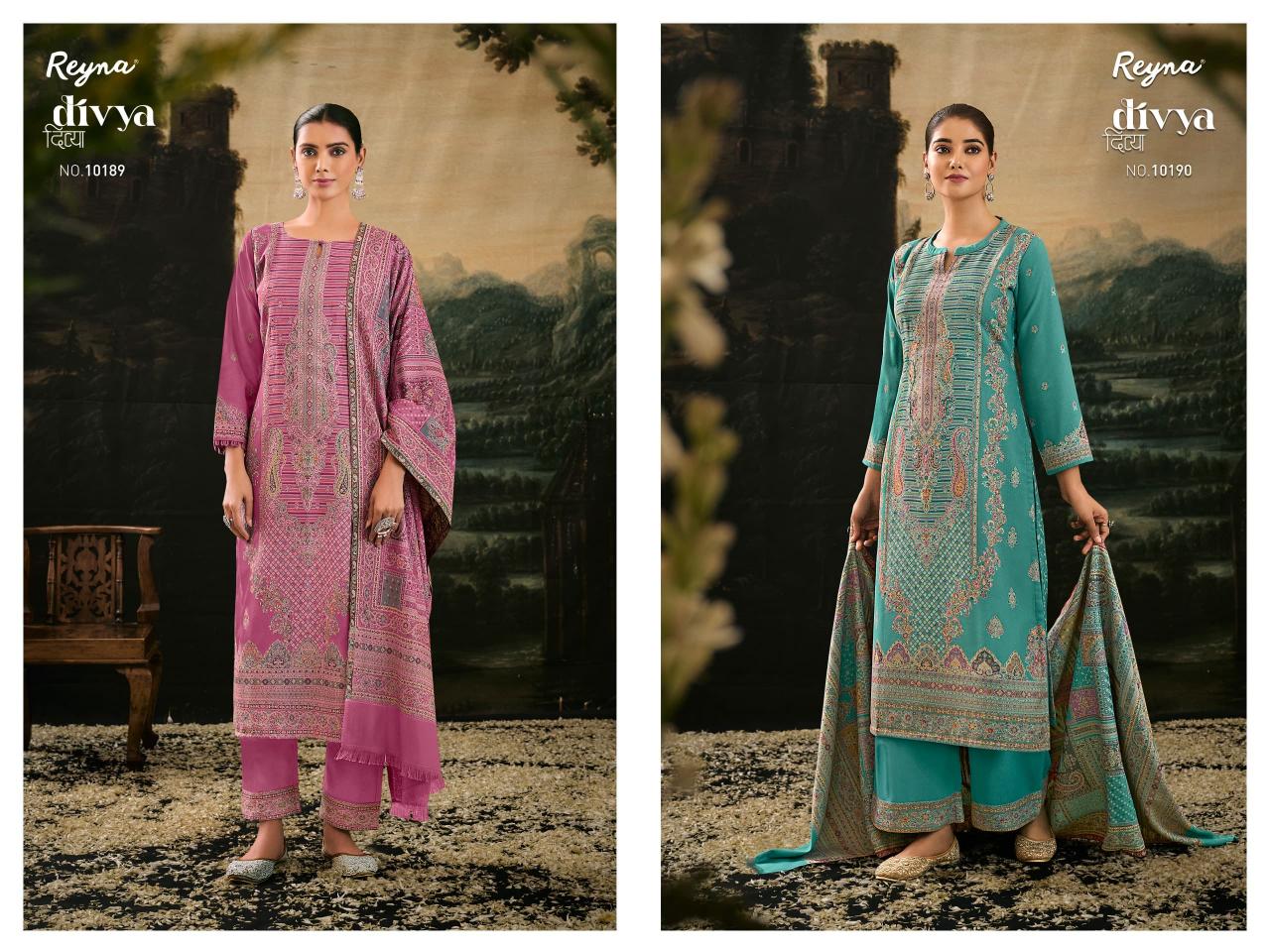 Reyna Divya Pure Pashmina Salwar Kameez Wholesale Catalog
