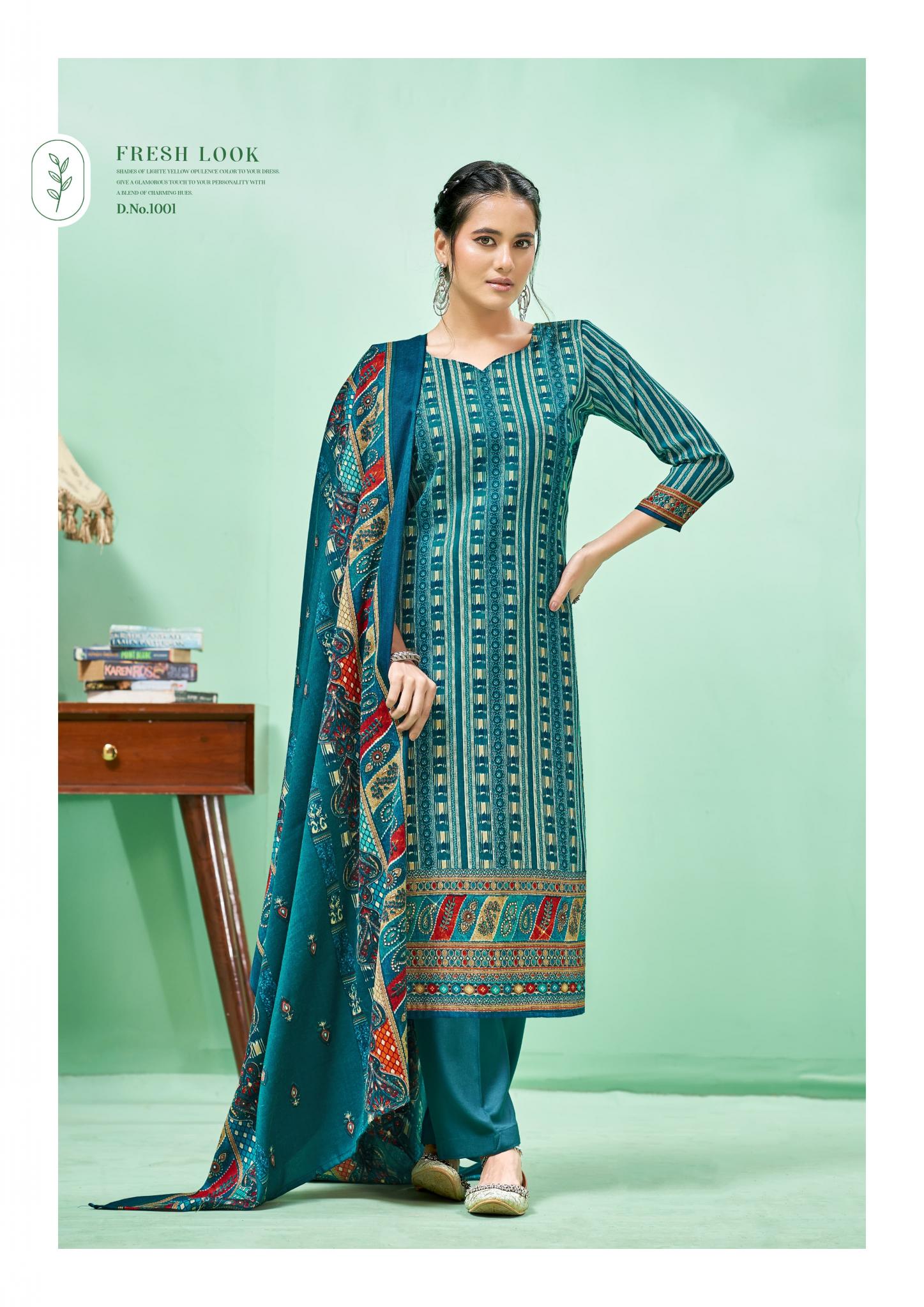 Roli Moli Andaaz Pashmina Printed Dress Material Wholesale Catalog