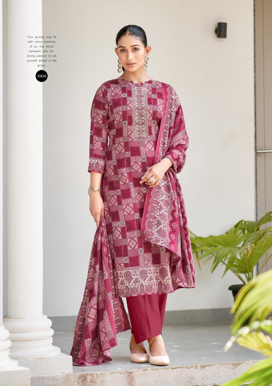 Roli Moli Rangat Pashmina Printed Dress Material wholesale in rajkot