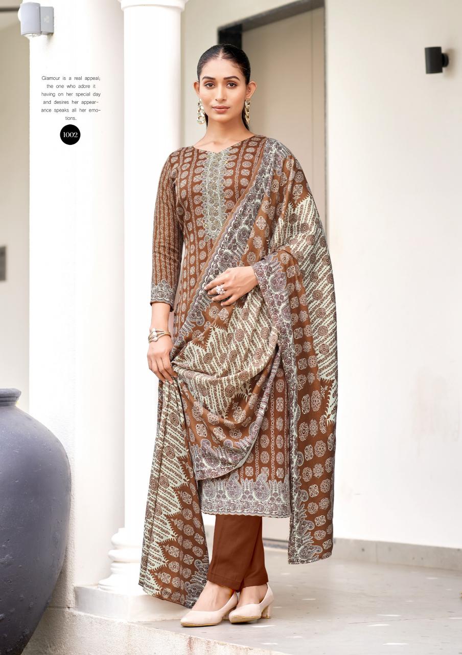 Roli Moli Rangat Pashmina Printed Dress Material wholesale in rajkot