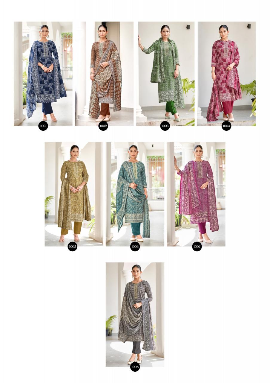Roli Moli Rangat Pashmina Printed Dress Material wholesale in rajkot
