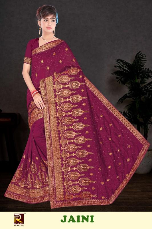 Ronisha Jaini Pure Silk Saree Wholesale Surat