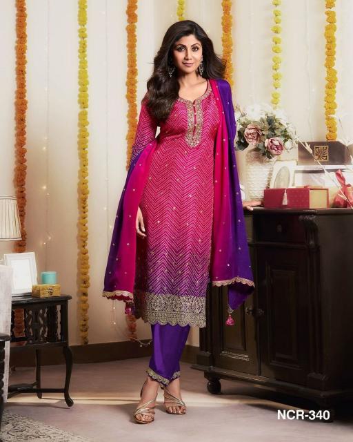 Sabella Bt 7045 Beautiful Chinon Embroidered Salwar Kameez