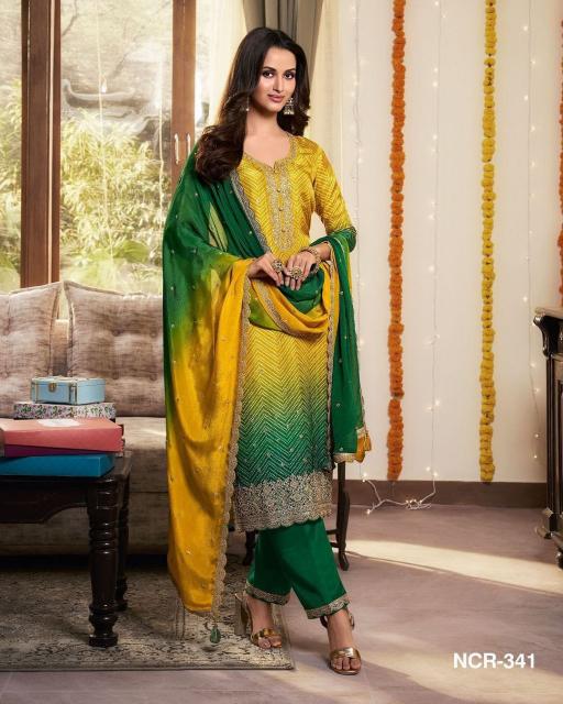 Sabella Bt 7045 Beautiful Chinon Embroidered Salwar Kameez