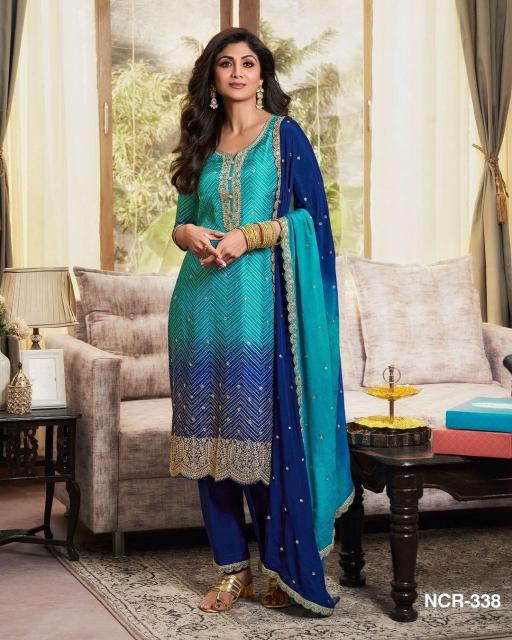 Sabella Bt 7045 Beautiful Chinon Embroidered Salwar Kameez