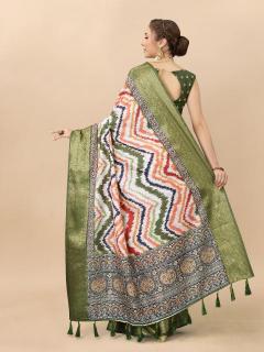 Sabella murthy NX-zigzag Green Soft kanjivaram Silk Saree Wholesale Shops Online