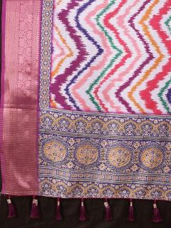 Sabella murthy NX-zigzag Pink Soft kanjivaram Silk Saree Wholesalers in Surat Gujarat