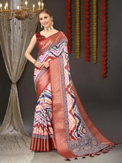 Sabella murthy NX-zigzag Red Soft kanjivaram Silk Sarees wholesale prices