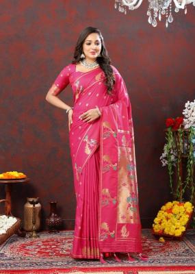 Sabella Nx -279 Copper Pink Soft Pethani Silk Saree manufacturers in india