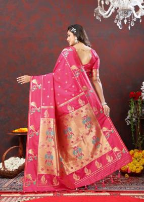 Sabella Nx -279 Copper Pink Soft Pethani Silk Saree manufacturers in india