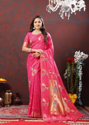 Sabella Nx -279 Copper Pink Soft Pethani Silk Saree manufacturers in india