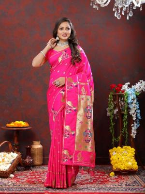 Sabella Nx -279 Gold gajri Soft Pethani Silk Saree names in india